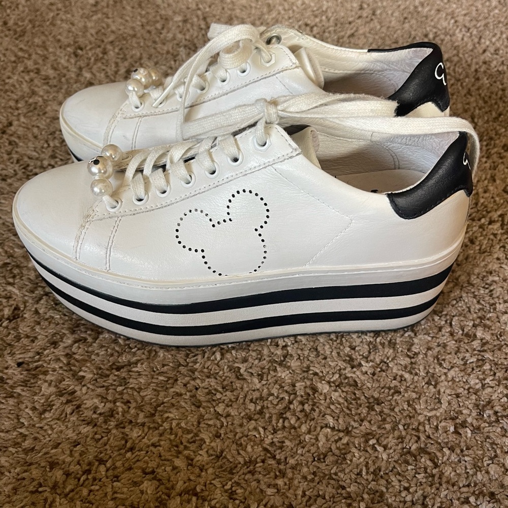 MOA | Master of Arts & Mickey Mouse White Platform Sneakers | Size 7.5 - Picture 5 of 11
